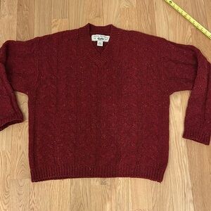 Authentic Gap Clothing Red Wool V-neck Sweater